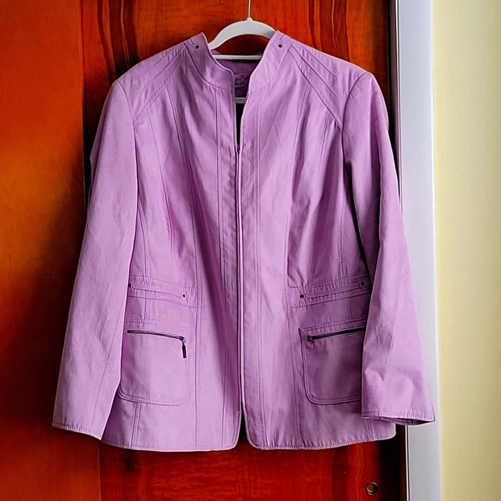 Suede lilac jacket